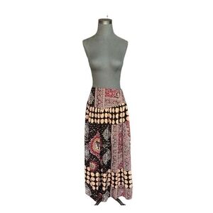 NWT MINKPINK Digital It Skirt Brown Multicolored Skirt Maxi Skirt Boho Skirt